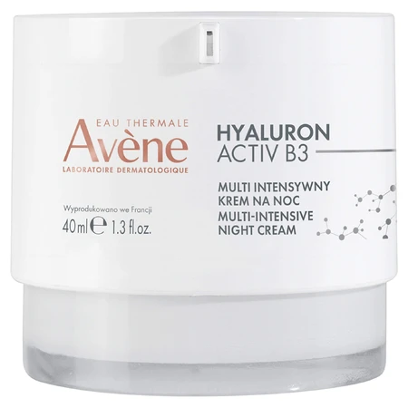 Zestaw Avene Hyaluron Activ B3 na noc, multi intensywny krem na noc, 40 ml + krem pod oczy o potrójnym działaniu korygującym, 15 ml: ceny i cechy