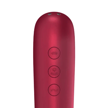 Satisfyer Dual Love Connect App, contactloze clitorisstimulator, rood