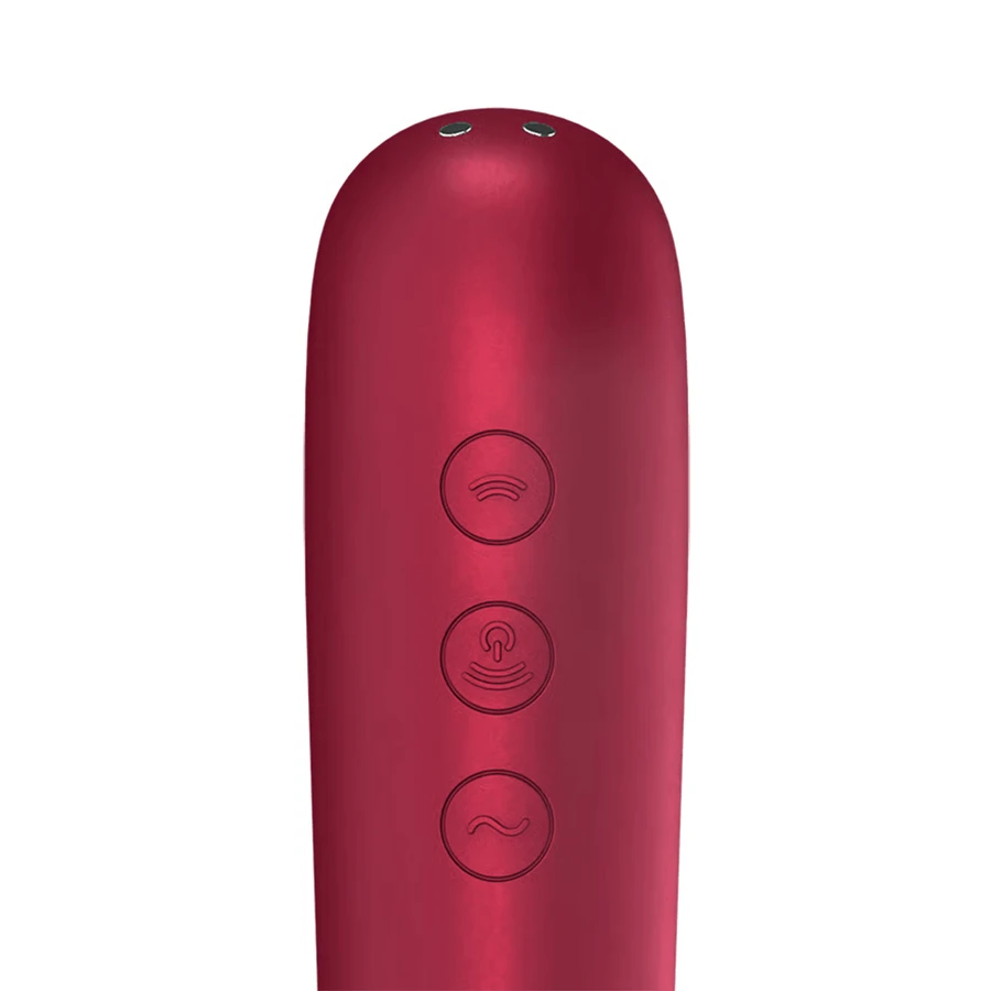 Satisfyer Dual Love Connect App, contactloze clitorisstimulator, rood