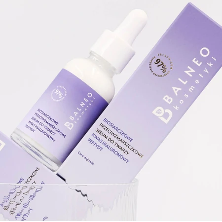 Balneokosmetics, biosulfide anti-rimpel gezichtsserum met hyaluronzuur, 30 ml