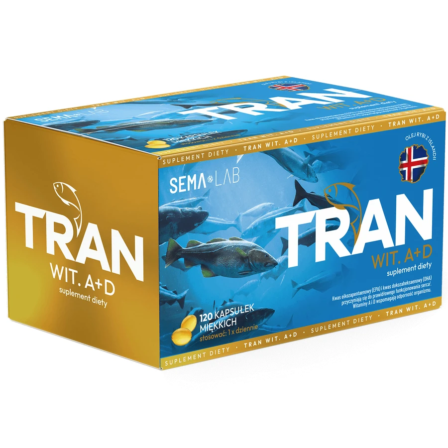 SEMA Lab Tran Vit. A + D, 120 softgel capsules