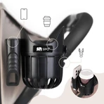 Sipo, universal cup and phone holder 2-in-1 for baby stroller, black, 1 piece