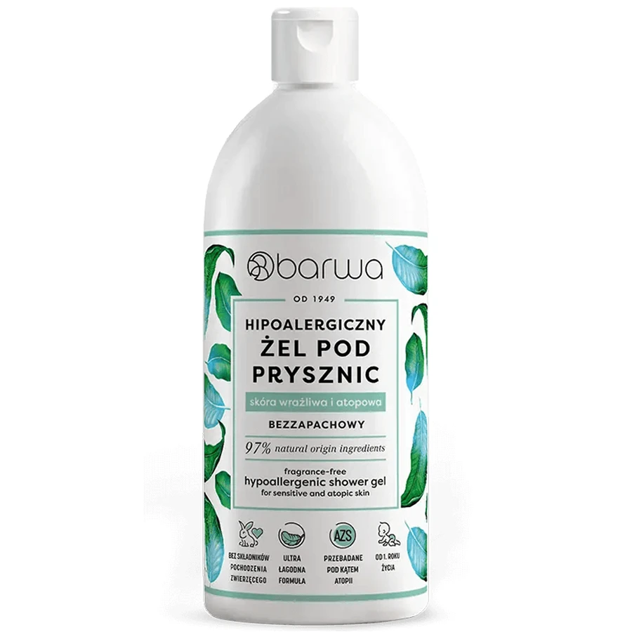 Barwa, hypoallergene douchegel, geurloos, 400 ml