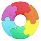 Jellystone Designs, eerste zintuiglijke puzzel, cirkel, regenboog, 6 stukjes