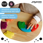 Jellystone Designs, eerste zintuiglijke puzzel, cirkel, regenboog, 6 stukjes