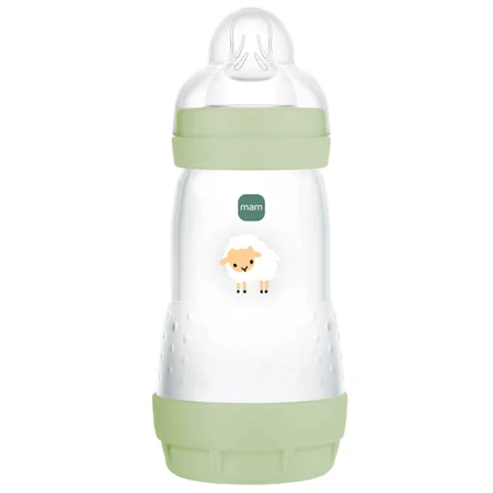 MAM Perfect Start, antikoliekfles, met siliconenspeen, Aarding in Natuur, unisex, vanaf 2 maanden, 260 ml
