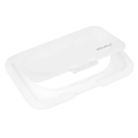Akkuku, reusable wet wipe lid, universal, white, 1 piece