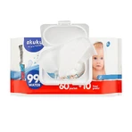 Akkuku, reusable wet wipe lid, universal, white, 1 piece