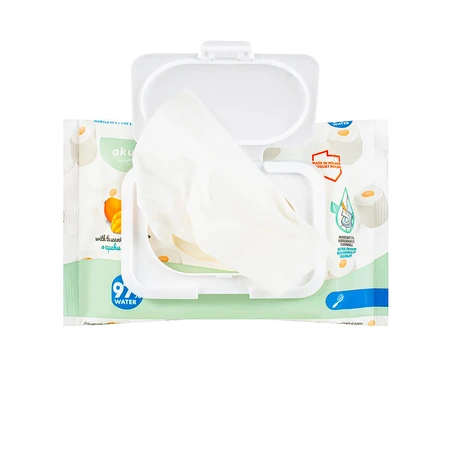 Akkuku, reusable wet wipe lid, universal, white, 1 piece