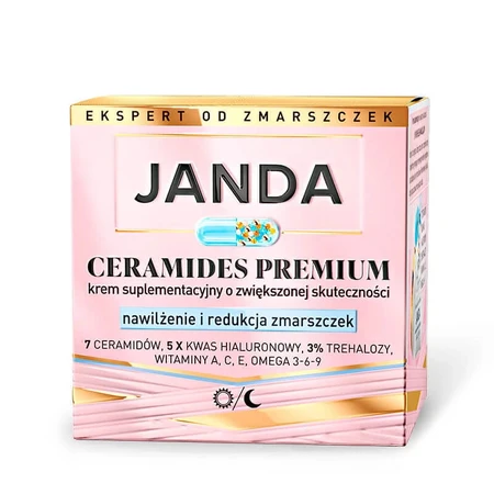 Janda Ceramides Premium, crème complémentaire avec efficacité accrue, hydratation et réduction des rides, 50 ml