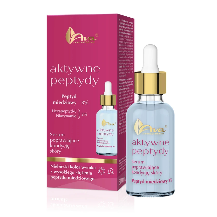 Set Ava Active Peptides, tightening and brightening mask, 50 ml + skin improvement serum, 30 ml
