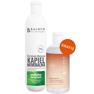 Balneokosmetics, biosulfide-mineraalbad, 500 ml + biosulfide-vitaminevoedende gezichtstonic, 300 ml gratis