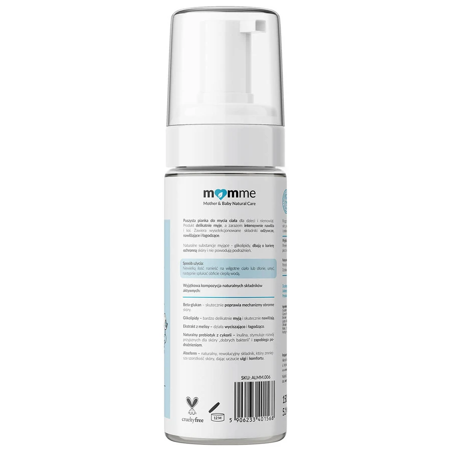 Momme, luchtig bodywashschuim, vanaf de geboorte, 150 ml