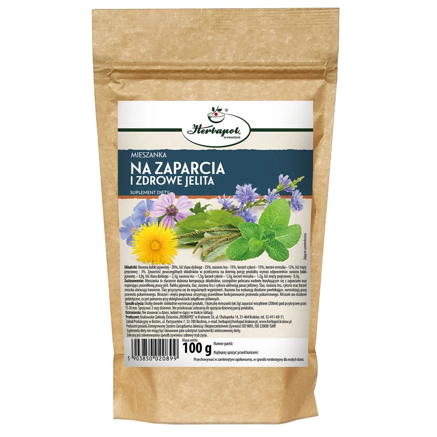 Herbapol Mieszanka Na Zap constipacji i Zdrowe Jelita, kruidenthee, 100 g