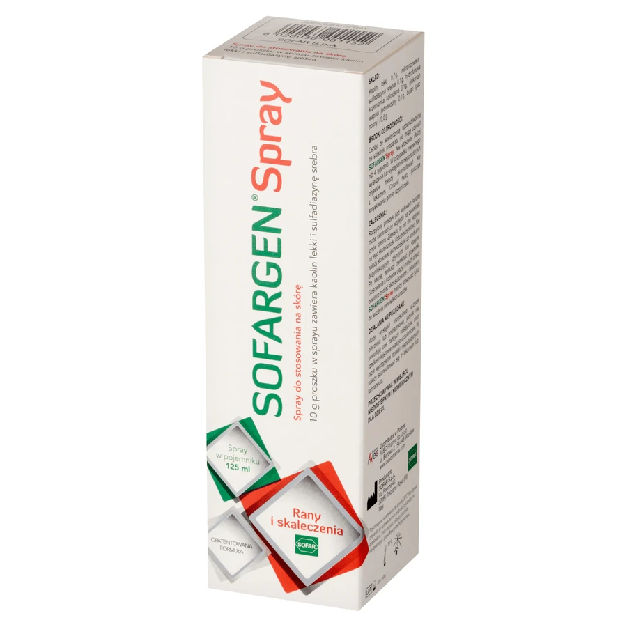 Sofargen Spray, pulverförmiges Spray für oberflächliche Wunden, 125 ml