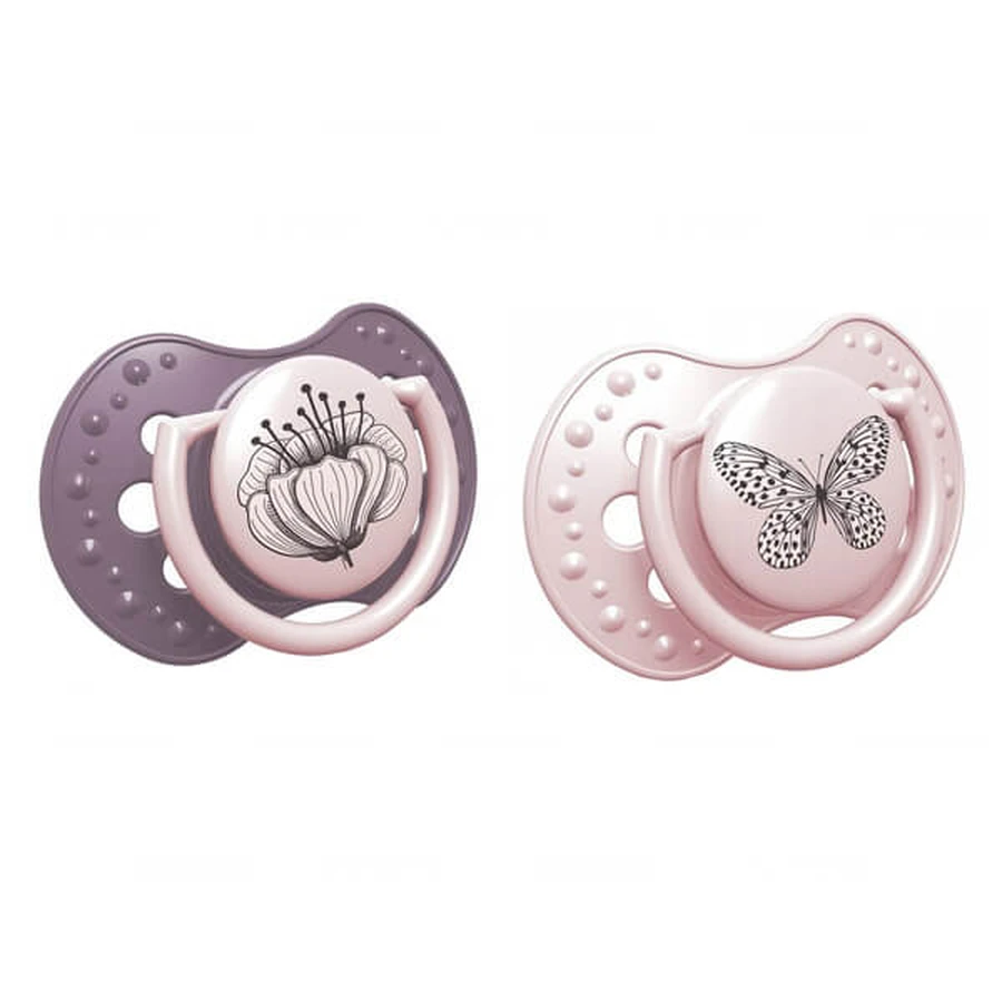 Lovi, fopspeen, 0-6 maanden, silicone, dynamisch, Botanic Girl, 2 stuks