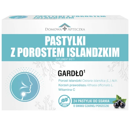 IJslandse korstmospastilles, zwarte bessensmaak, 24 zuigtabletten