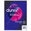 Durex Mutual Pleasure, preservativos de larga duración con lubricante, estriados con ribete, 20 unidades