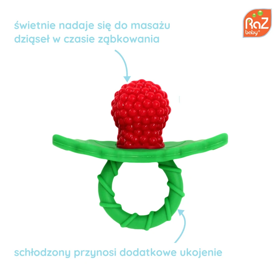 RaZbaby, Silikon-Beißring, saftige Himbeere, ab 3 Monaten, 1 Stück