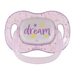 Canpol Babies, pacifier, 6-18 months, silicone, symmetrical, Night Glow, purple and blue, 2 pieces