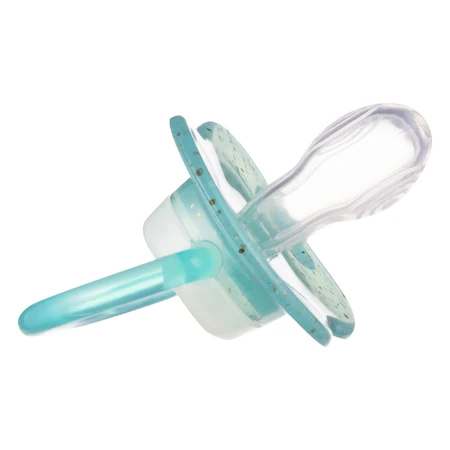 Canpol Babies, pacifier, 6-18 months, silicone, symmetrical, Night Glow, purple and blue, 2 pieces