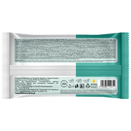 Luba Med Antibacterial Complex, moistened refreshing wipes, 50 pieces