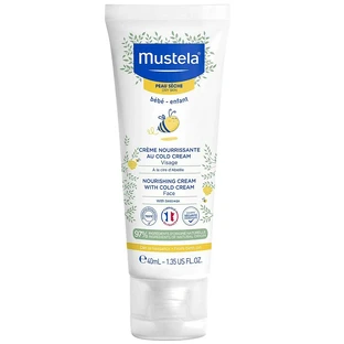 Mustela, crema facial nutritiva, al Cold Cream y cera de abejas bio, desde el nacimiento, piel seca, 40 ml