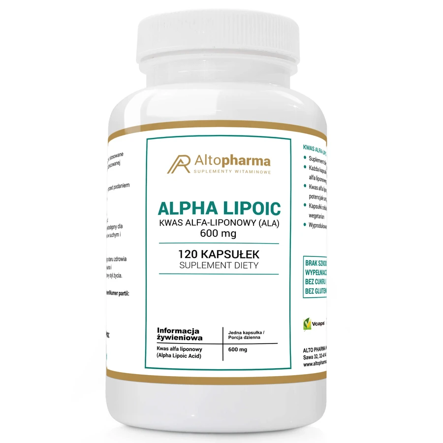 AltoPharma Ácido Alfa Lipoico ALA 600 mg, 120 cápsulas