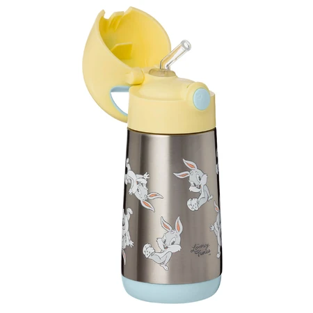 B.Box, biberón térmico con pajita, biberón, Looney Tunes, a partir de 12 meses, 350 ml