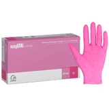 EasyCare Nitrile, guantes de nitrilo, no estériles, sin polvo, rosa, talla S, 100 unidades