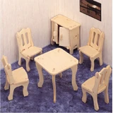 3D folding wooden puzzle furniture dining room
