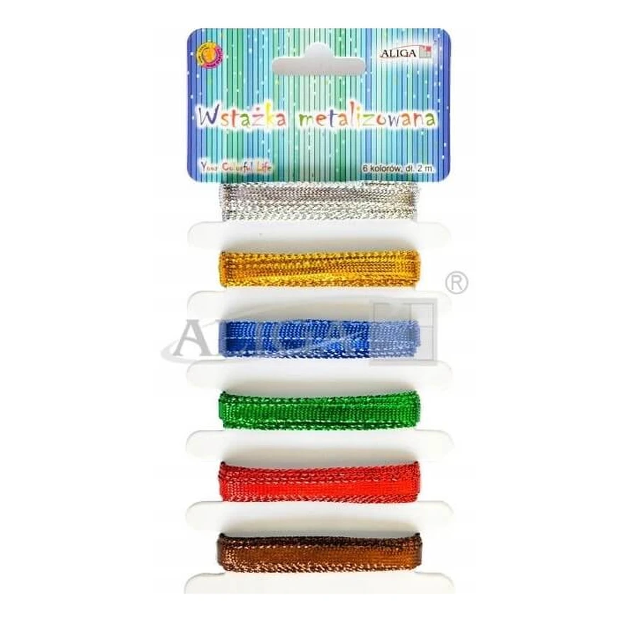 Metalized ribbons mix 6 colors