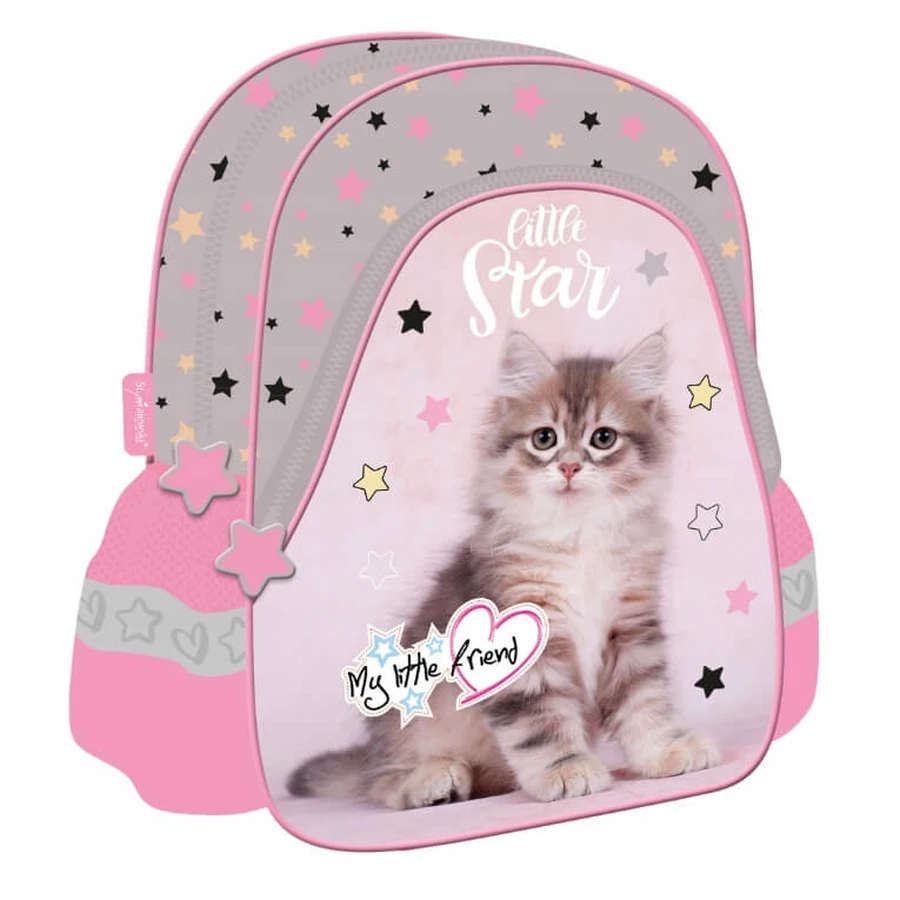 My Little Friend Grey Cat Kindergarten Backpack