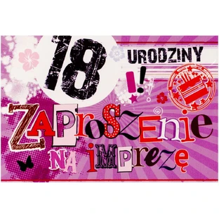 Invitație aniversară + plic mix