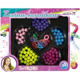 Aliga Plastic beads colorful mix + strands 170 pieces