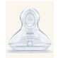 T&#233;tine en silicone avec trou moyen, First Choice Plus, M2, 6-18 mois, Nuk