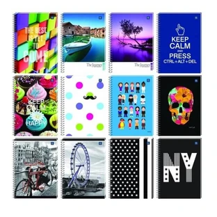 Interdruk Cahier avec grille A5 50 feuilles mixtes