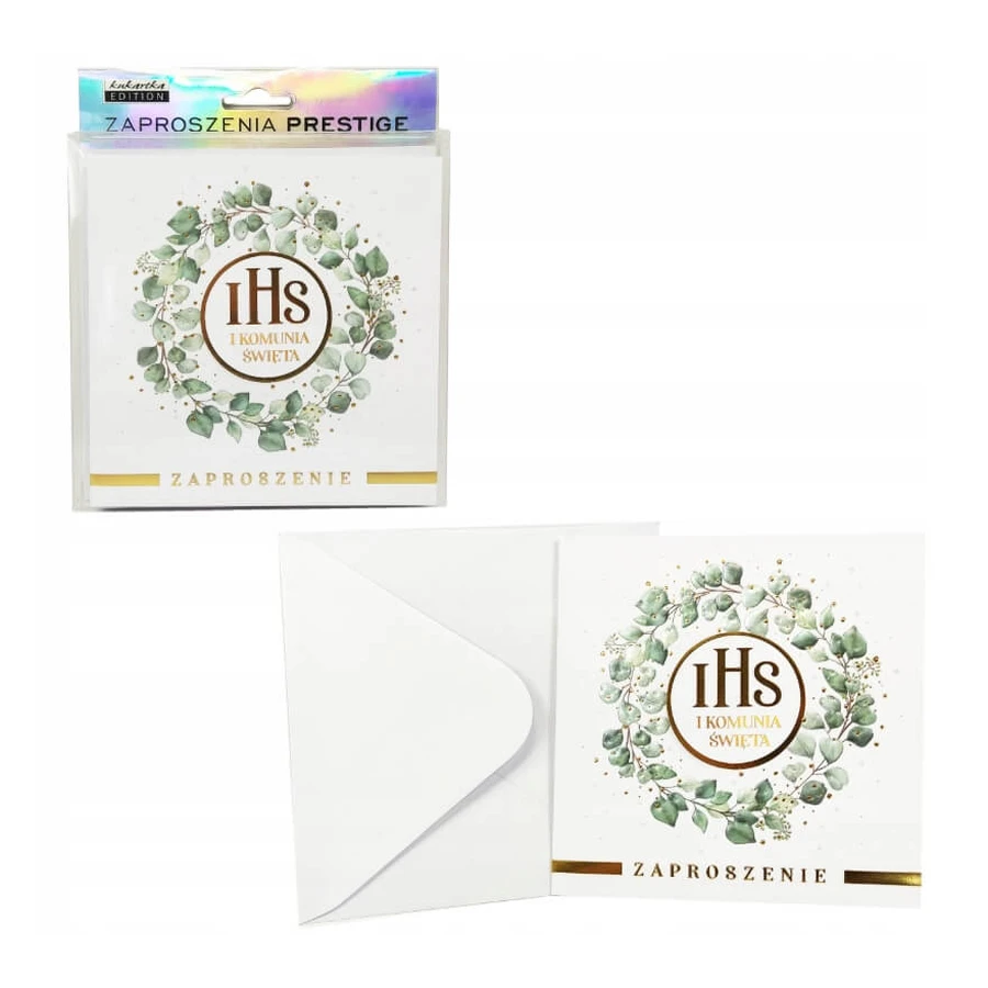 Invitație de împărtășanie cu plic 14.5cm x 14.5cm mix