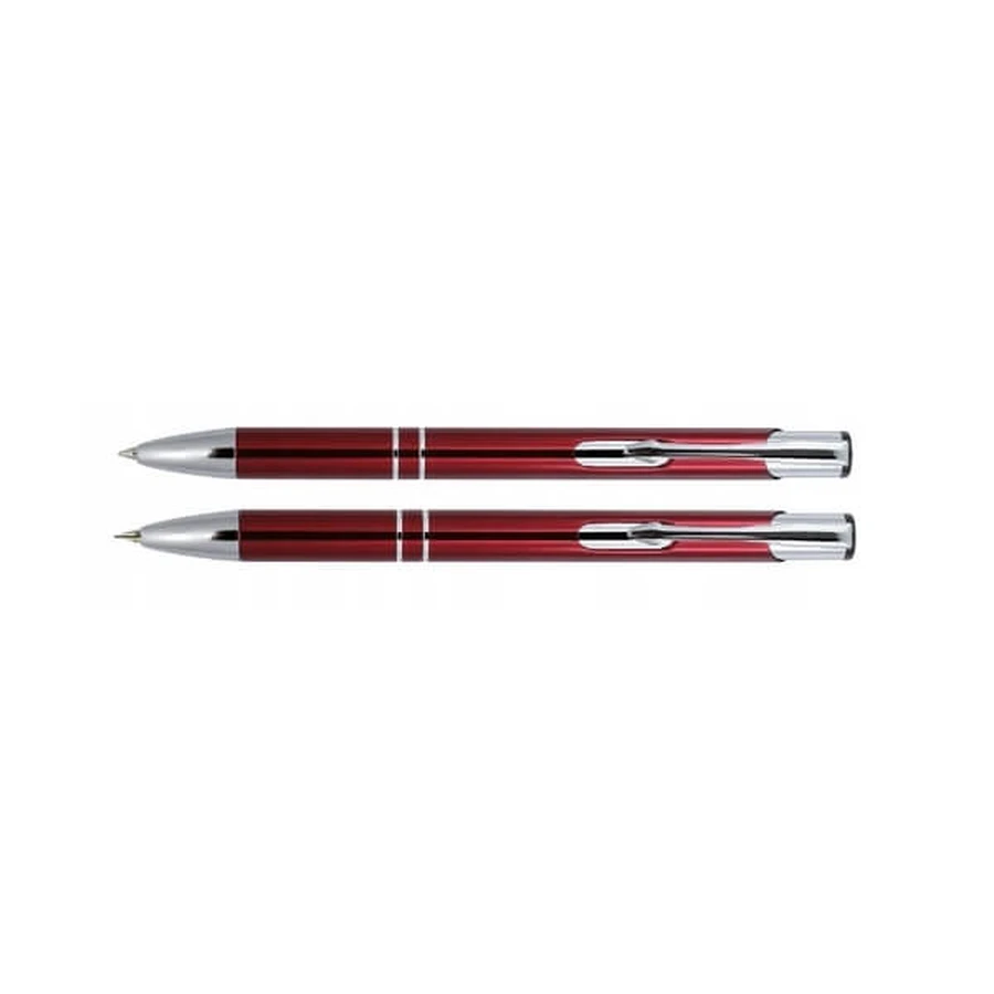 Juego de bolígrafo y portaminas de aluminio 2238 rojo