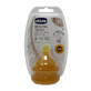 T&#233;tine physiologique en caoutchouc anti-colique pour le biberon, 2 pi&#232;ces, +6 mois Original Touch, Chicco