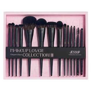 Jessup Negro Mate Versátil Colección de Brochas Set de Brochas de Maquillaje T336, 14 piezas