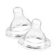 Perfect5 t&#233;tine physiologique en silicone anti-colique, d&#233;bit moyen, +2 mois, 2 pcs, Chicco