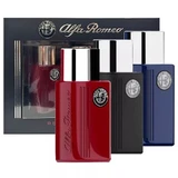Alfa Romeo Mini-Geschenkset Blaues Eau de Toilette, 40 ml + Schwarzes Eau de Toilette, 40 ml + Rotes Eau de Toilette, 40 ml