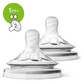 T&#233;tine naturelle ultra souple 2 trous, +1 mois, 2 pi&#232;ces, SCF042/27, Philips Avent