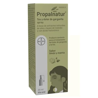 Propalnatur Hoest en Keelpijn Spray 20ml Citroen en Munt Munt Smaak