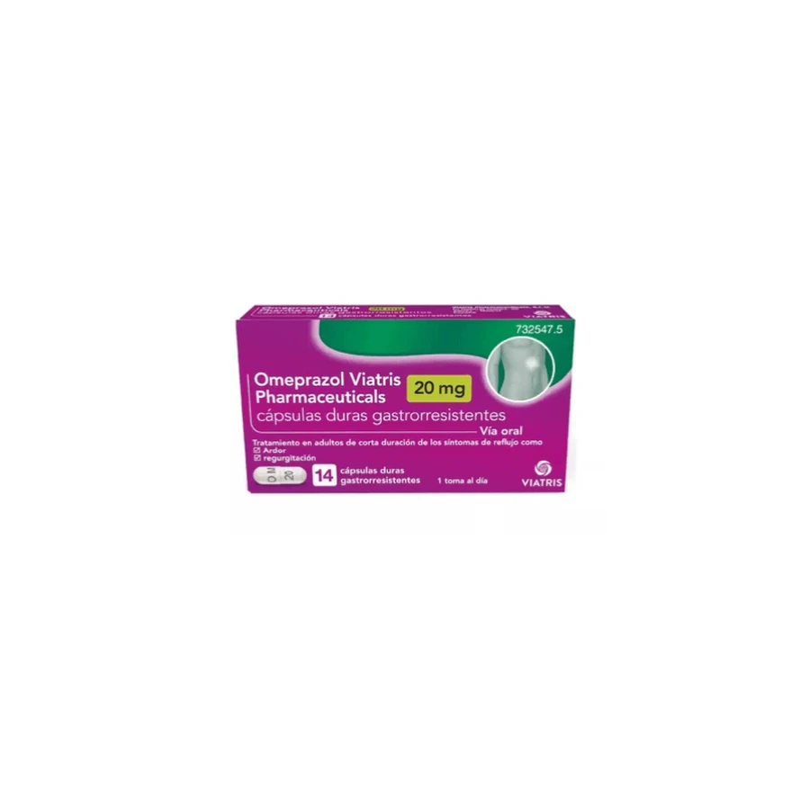 OMEPRAZOLE VIATRIS 20 MG 14 CAP GASTRORESISTENTES