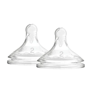 Silicone Wide Neck Bottle Teats, 3 Months+, Options+, Level 2, 2 pcs, Dr. Browns