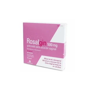 ROSALGIN 500 MG GEGRANULEERDE VAGINALE OPLOSSING 10 SACHETS