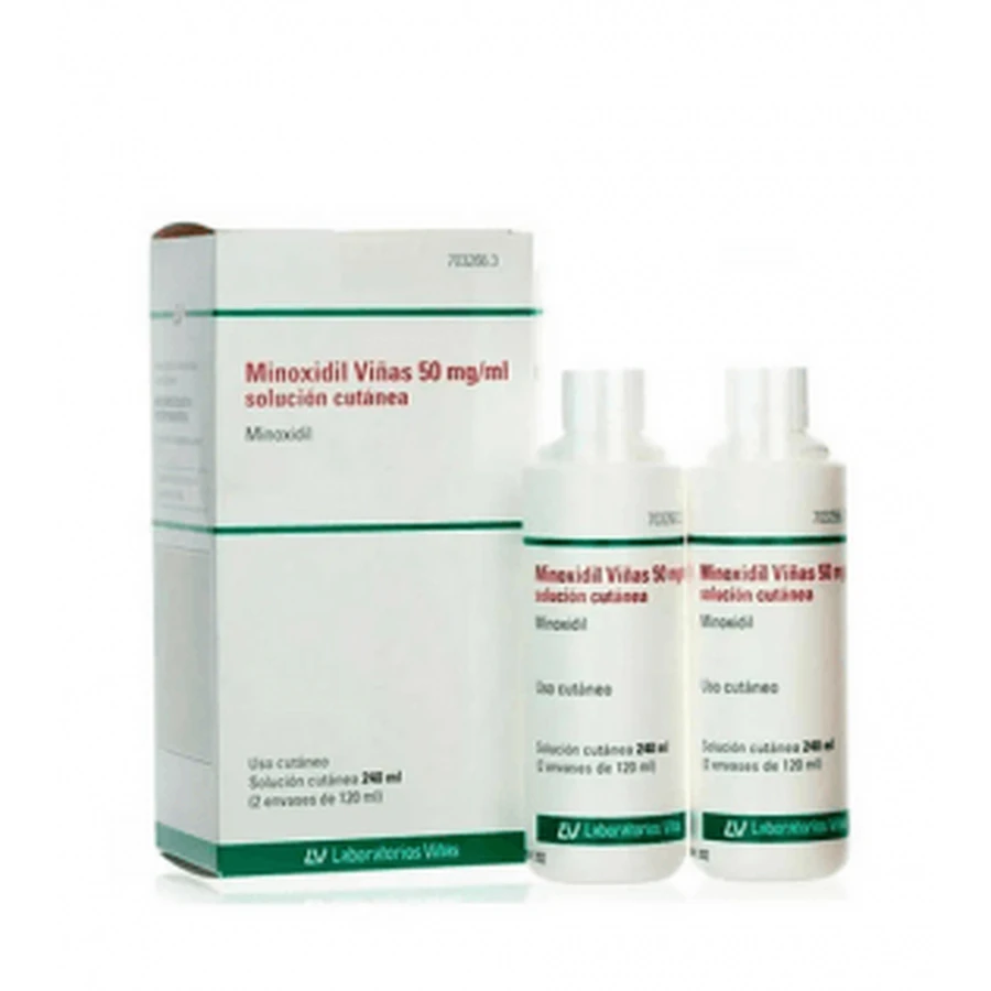 MINOXIDIL VINEYARDS 50 MG/ML SKIN SOLUTION 2 BOTTLES 120 ML