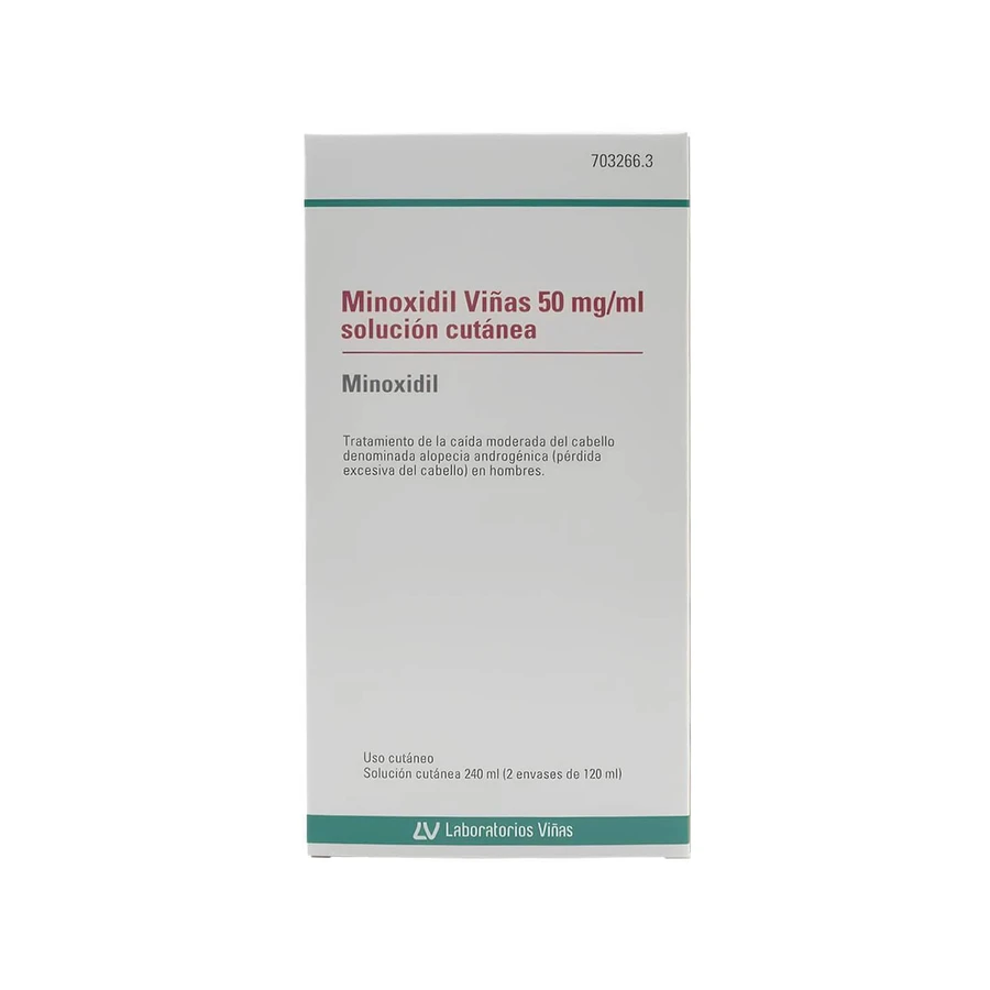 MINOXIDIL VINEYARDS 50 MG/ML SKIN SOLUTION 2 BOTTLES 120 ML